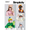 Simplicity Sewing Pattern S9657 Childrens Hats and Mittens In Sizes S M L and Cowl Scarves 9657 Image 1 From Patternsandplains.com