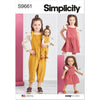 Simplicity Sewing Pattern S9661 Children's Knit Tops, Overalls, and ...