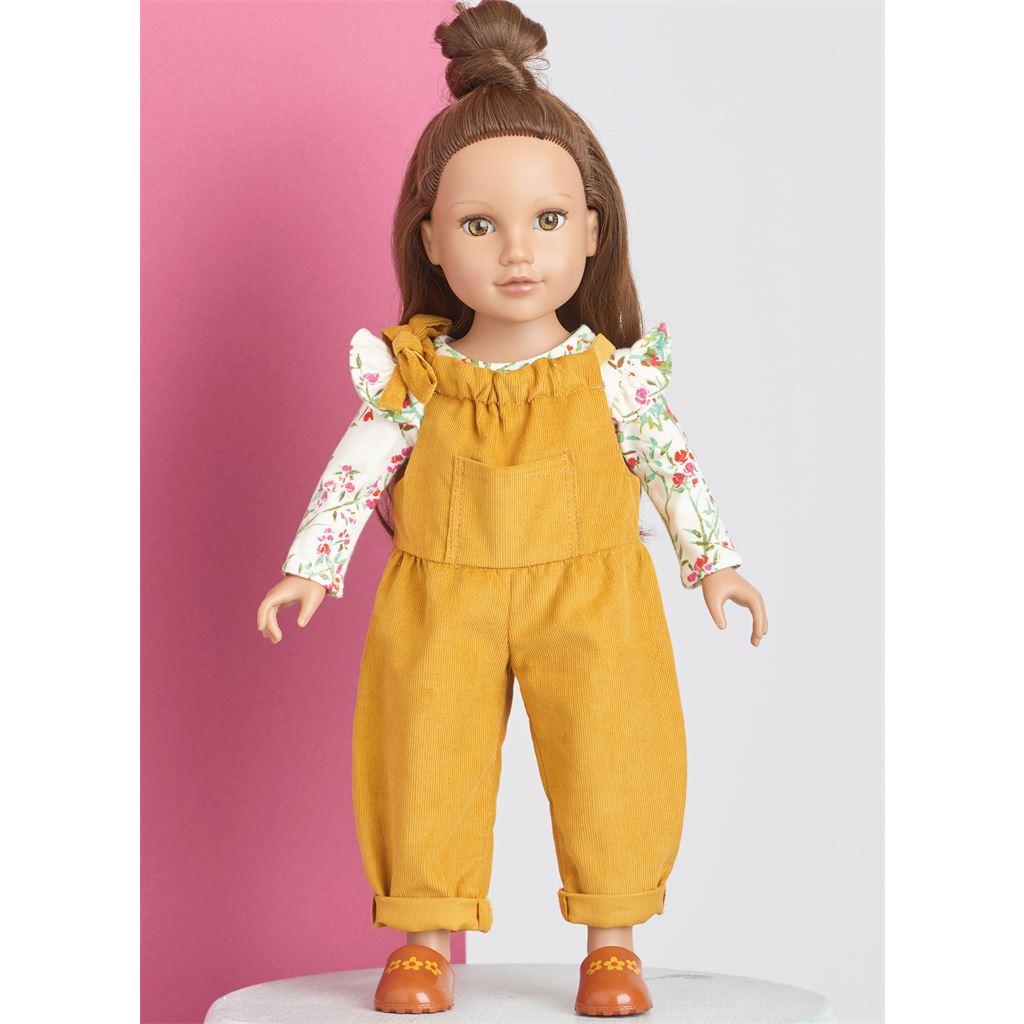 Simplicity Sewing Pattern S9661 Childrens Knit Tops Overalls and Jumper and Doll Clothes for 18 Doll 9661 Image 4 From Patternsandplains.com
