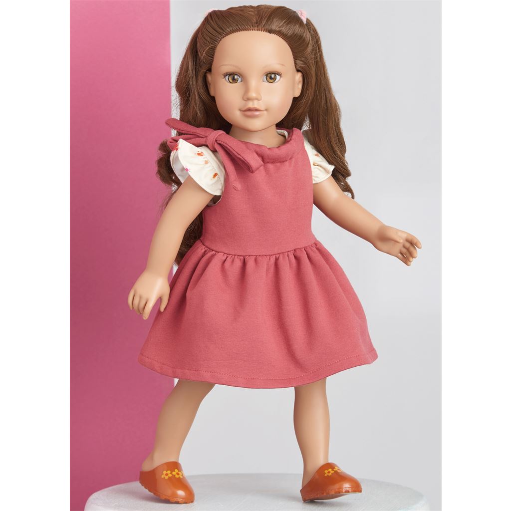 Simplicity Sewing Pattern S9661 Childrens Knit Tops Overalls and Jumper and Doll Clothes for 18 Doll 9661 Image 5 From Patternsandplains.com