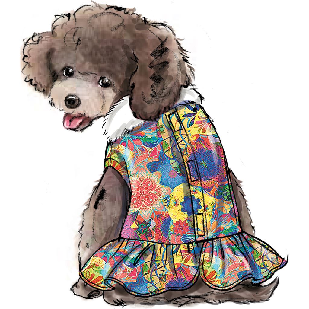 Simplicity Sewing Pattern S9663 Pet Coats with Optional Hoods and Cowls in Sizes S M L and Adult Cowl 9663 Image 6 From Patternsandplains.com