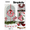 Simplicity Sewing Pattern S9668 Christmas Décor 9668 Image 1 From Patternsandplains.com