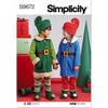 Simplicity Sewing Pattern S9672 Childrens Robes Top Pants Hat and Slippers in Sizes S M L 9672 Image 1 From Patternsandplains.com
