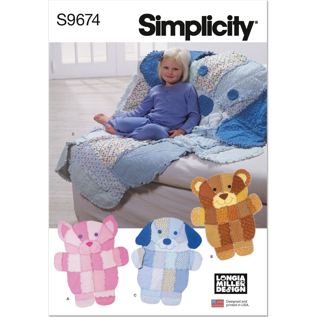 Simplicity Sewing Pattern S9674 Rag Quilt by Longia Miller 9674 Image 1 From Patternsandplains.com