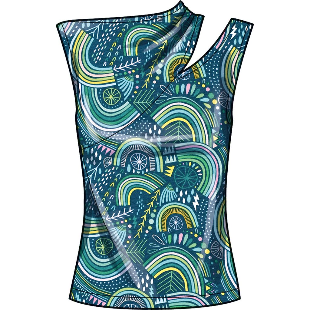 Simplicity Sewing Pattern S9680 Womens Knit Top with Sleeve Variations 9680 Image 4 From Patternsandplains.com