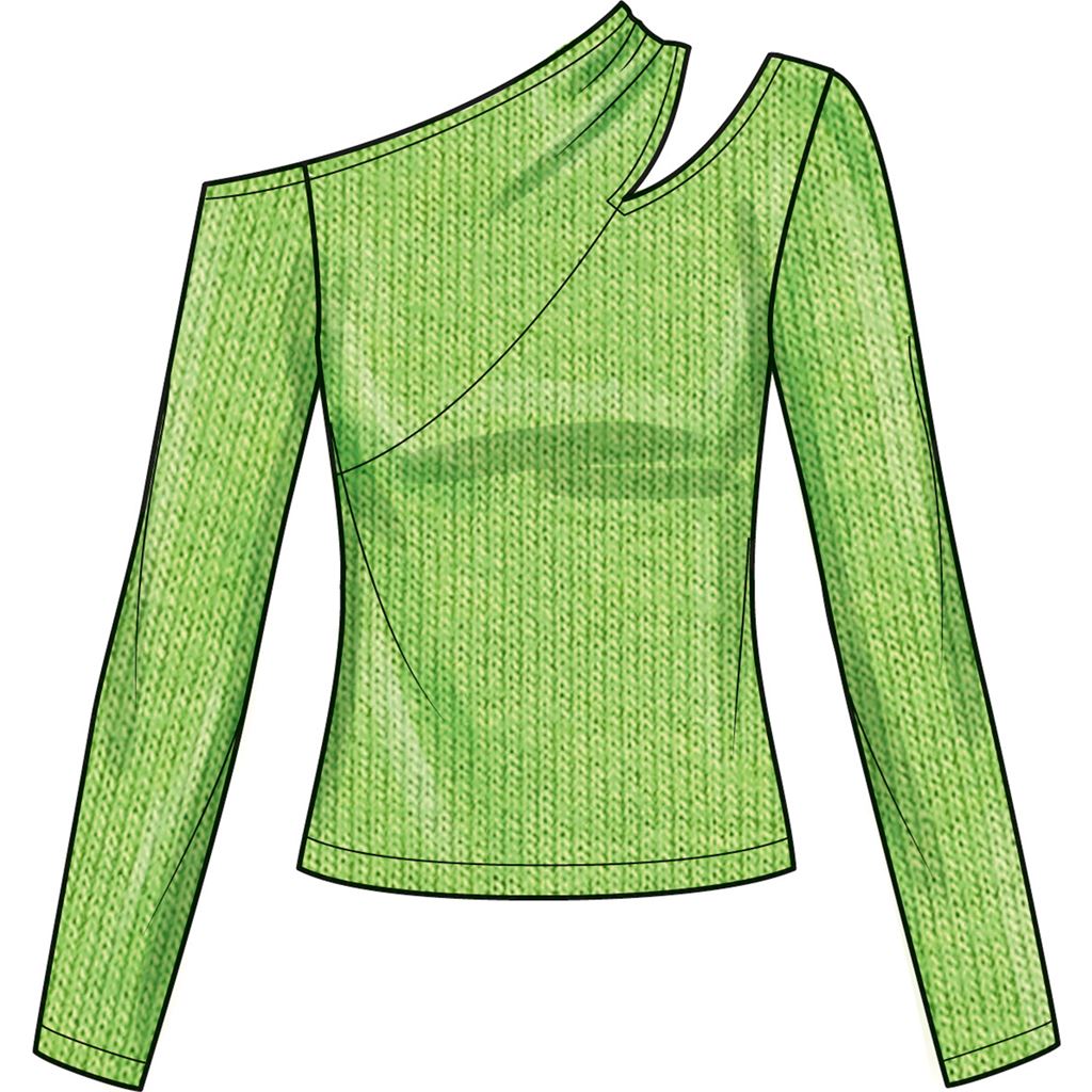 Simplicity Sewing Pattern S9680 Womens Knit Top with Sleeve Variations 9680 Image 5 From Patternsandplains.com