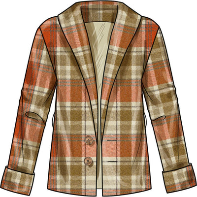 Simplicity Sewing Pattern S9692 Unisex Jacket Vest and Belt 9692 Image 4 From Patternsandplains.com