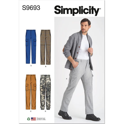 Simplicity Sewing Pattern S9693 Mens Cargo Pants 9693 Image 1 From Patternsandplains.com