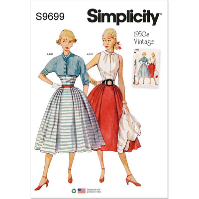 Simplicity Sewing Pattern S9699 Misses Vintage Skirt Blouse and Jacket 9699 Image 1 From Patternsandplains.com