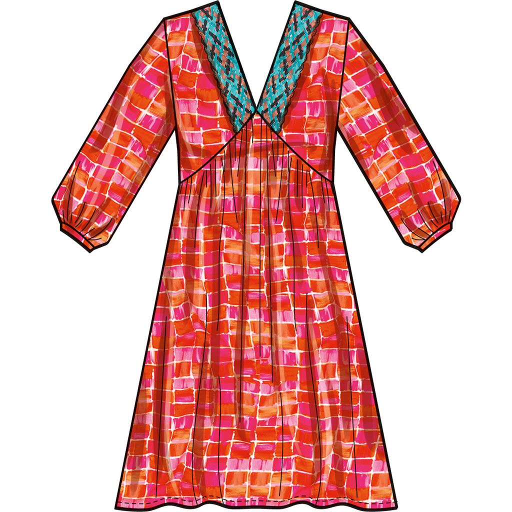 Simplicity Sewing Pattern S9702 Misses Empire Dress 9702 Image 3 From Patternsandplains.com