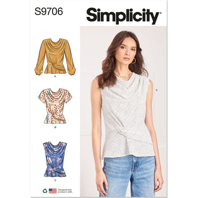 Simplicity Sewing Pattern S9706 Misses Tops 9706 Image 1 From Patternsandplains.com