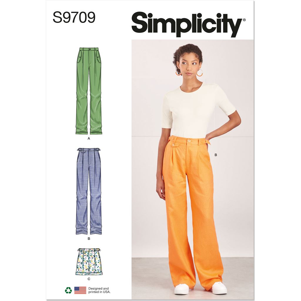 Simplicity Sewing Pattern S9709 Misses Pants and Shorts 9709 Image 1 From Patternsandplains.com