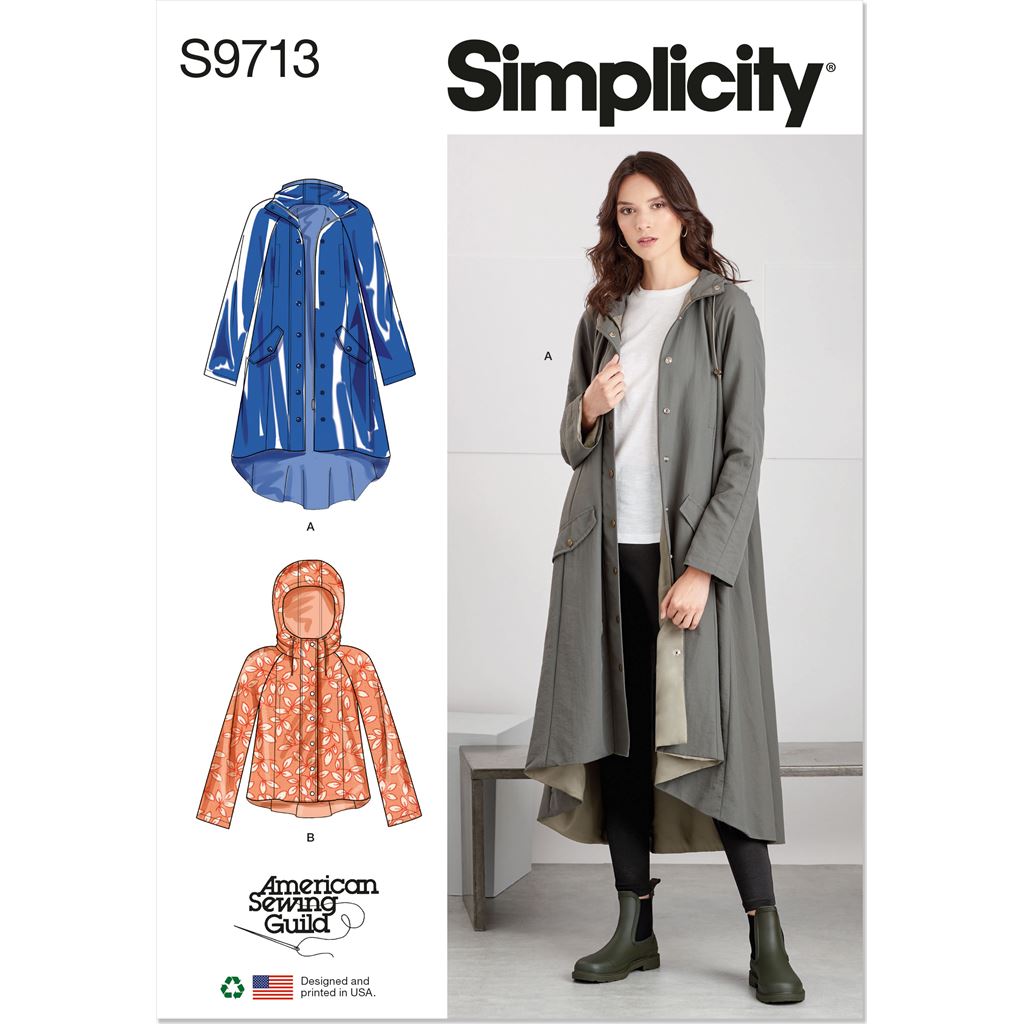 Simplicity Sewing Pattern S9713 Misses Jacket in Two Lengths Designed for American Sewing Guild 9713 Image 1 From Patternsandplains.com