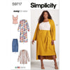 Simplicity Sewing Pattern S9717 Womens Knit Top Cardigan and Skirt 9717 Image 1 From Patternsandplains.com