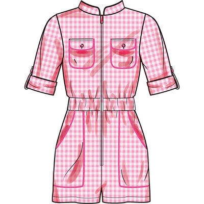 Simplicity Sewing Pattern S9722 Childrens and Girls Jumpsuit Romper and Dress 9722 Image 4 From Patternsandplains.com