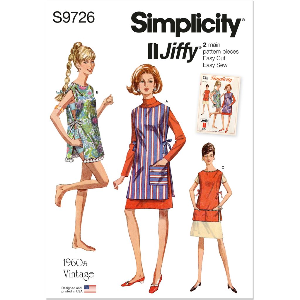 Simplicity Sewing Pattern S9726 Misses Vintage Apron or Beach Cover up in Two Lengths 9726 Image 1 From Patternsandplains.com