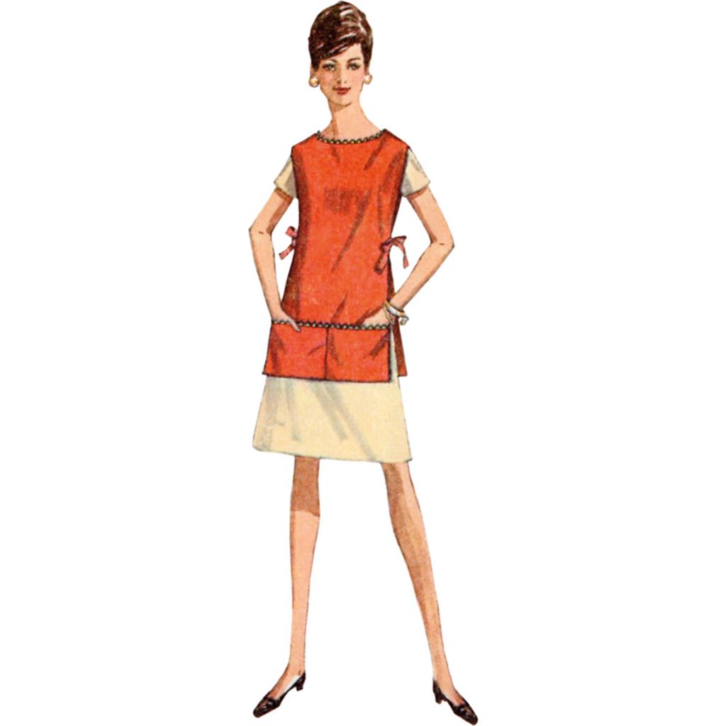 Simplicity Sewing Pattern S9726 Misses Vintage Apron or Beach Cover up in Two Lengths 9726 Image 4 From Patternsandplains.com