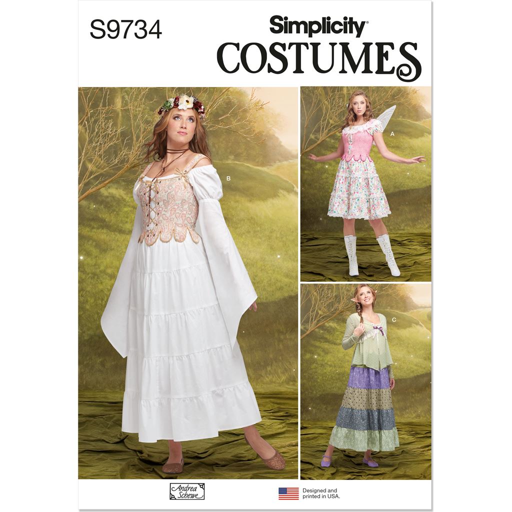 Simplicity Sewing Pattern S9734 Misses Costumes by Andrea Schewe Designs 9734 Image 1 From Patternsandplains.com