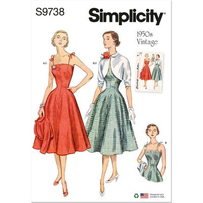 Simplicity Sewing Pattern S9738 Misses Dresses and Jacket 9738 Image 1 From Patternsandplains.com