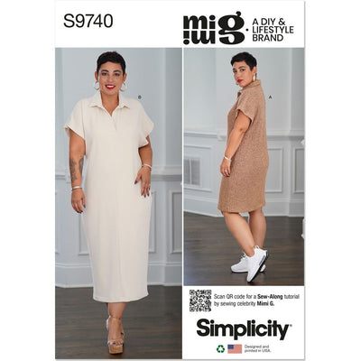 Simplicity Sewing Pattern S9740 Misses Knit Dress in Two Lengths by Mimi G Style 9740 Image 1 From Patternsandplains.com