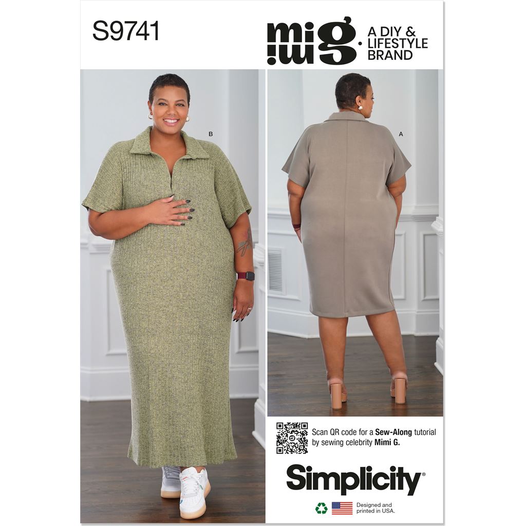 Simplicity 9641 sewing pattern Misses' Button Down Dress —  -  Sewing Supplies
