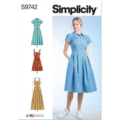 Simplicity Sewing Pattern S9742 Misses Dresses 9742 Image 1 From Patternsandplains.com