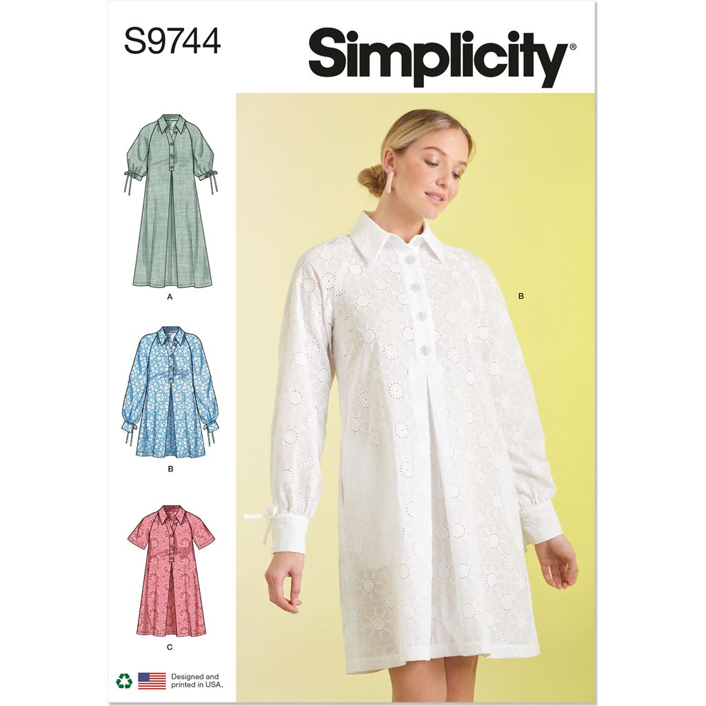 Simplicity Sewing Pattern S9744 Misses' Dresses 9744 - Patterns and Plains