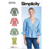 Simplicity Sewing Pattern S9748 Misses' Top with Sleeve Variations 9748 ...