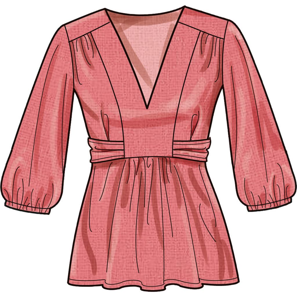 Simplicity Sewing Pattern S9748 Misses Top with Sleeve Variations 9748 Image 4 From Patternsandplains.com