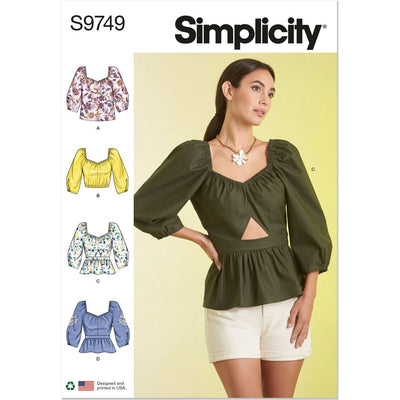 Simplicity Sewing Pattern S9749 Misses Tops 9749 Image 1 From Patternsandplains.com