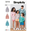 Simplicity Sewing Pattern S9759 Childrens Teens and Adults Hoodie 9759 Image 1 From Patternsandplains.com