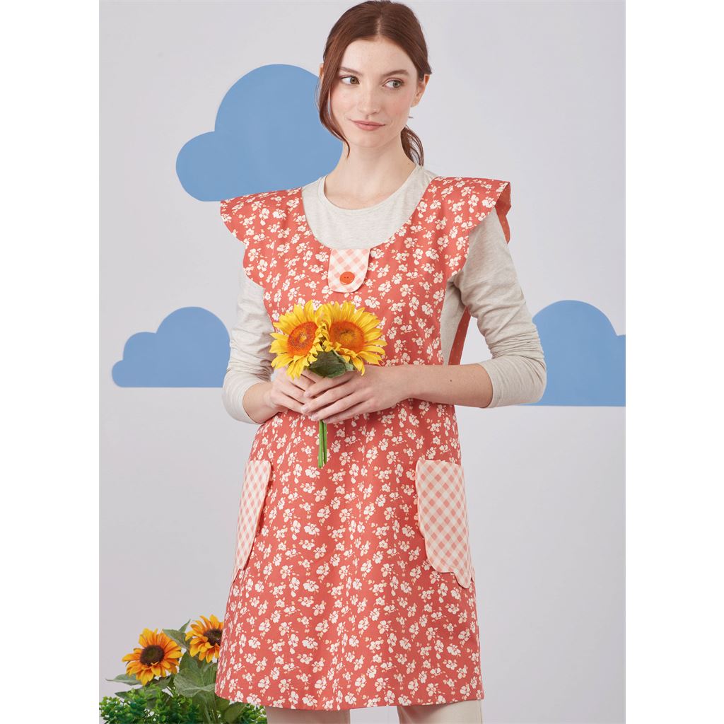 Simplicity Sewing Pattern S9767 Childrens and Misses Wrap Around Apron and Scarf Hat by Ruby Jeans Closet 9767 Image 4 From Patternsandplains.com