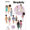 Simplicity Sewing Pattern S9769 11 1 2 Fashion Clothes for Regular and Curvy Size Dolls by Andrea Schewe Designs 9769 Image 1 From Patternsandplains.com