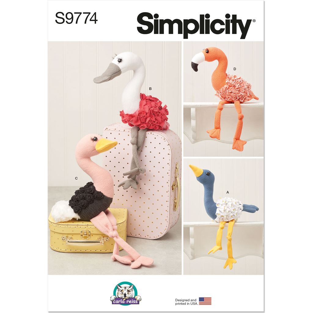 Simplicity Sewing Pattern S9774 Decorative Plush Birds by Carla Reiss Design 9774 Image 1 From Patternsandplains.com