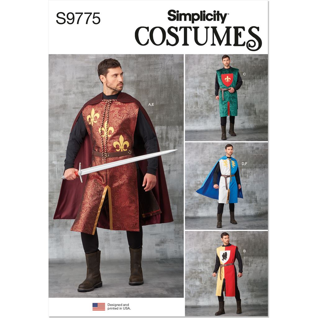 Simplicity Sewing Pattern S9775 Unisex Tabards Capes and Heraldic Shields 9775 Image 1 From Patternsandplains.com