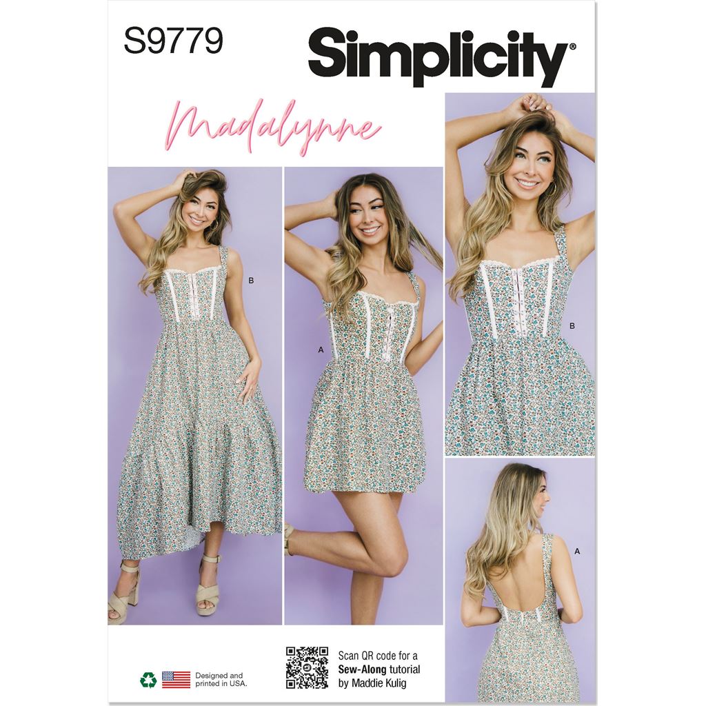 Simplicity Sewing Pattern S9779 Misses Dress in Two Lengths by Madalynne Intimates 9779 Image 1 From Patternsandplains.com