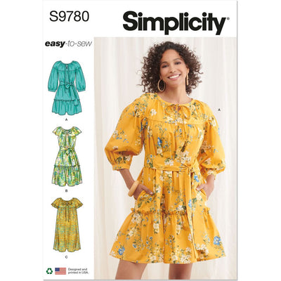 Simplicity Sewing Pattern S9780 Misses Dresses 9780 Image 1 From Patternsandplains.com
