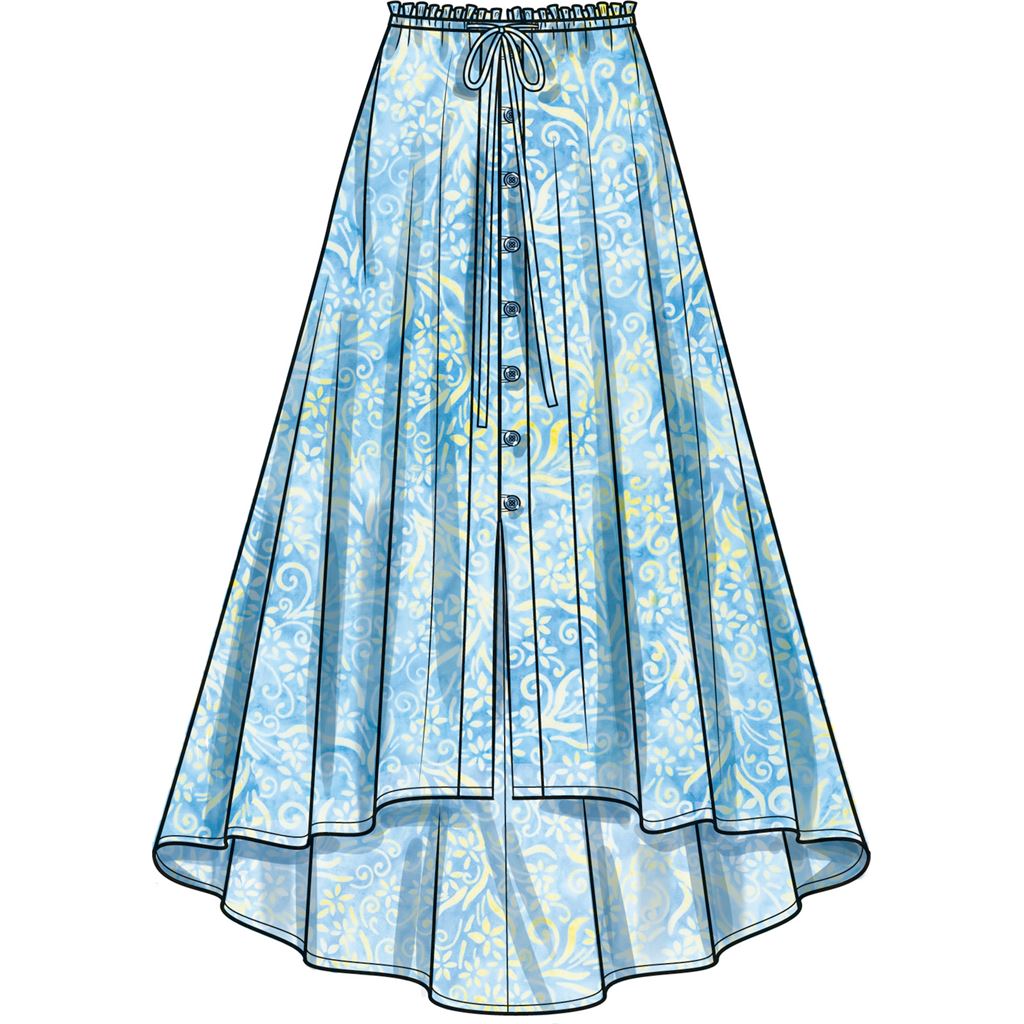 Simplicity Sewing Pattern S9786 Misses Skirt With Hemline Variations 9786 Image 4 From Patternsandplains.com