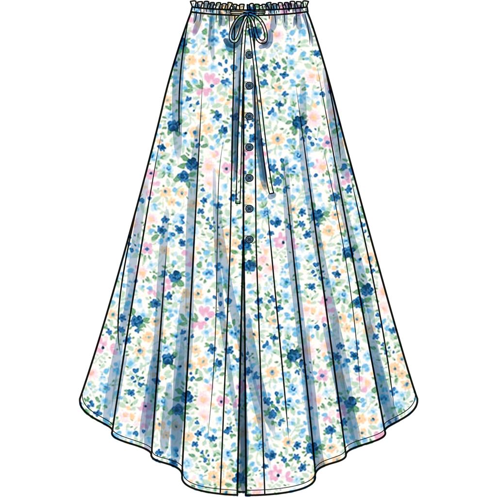 Simplicity Sewing Pattern S9786 Misses Skirt With Hemline Variations 9786 Image 5 From Patternsandplains.com