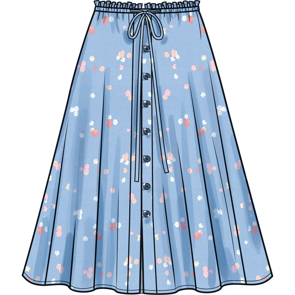 Simplicity Sewing Pattern S9787 Womens Skirt With Hemline Variations 9787 Image 3 From Patternsandplains.com