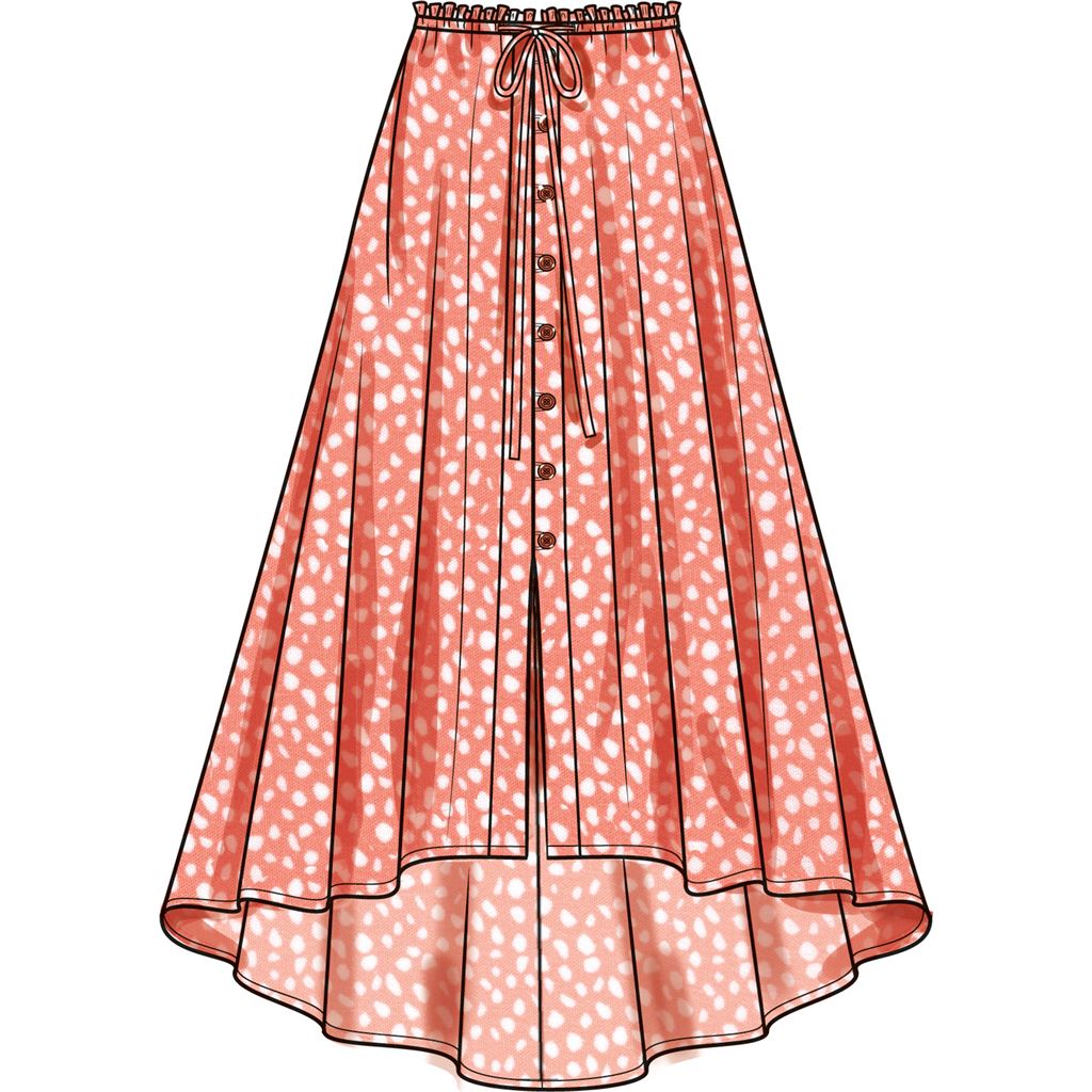 Simplicity Sewing Pattern S9787 Womens Skirt With Hemline Variations 9787 Image 4 From Patternsandplains.com