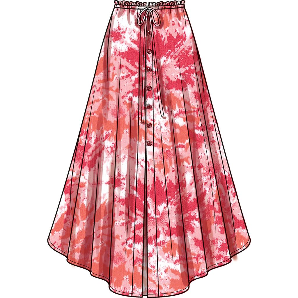 Simplicity Sewing Pattern S9787 Womens Skirt With Hemline Variations 9787 Image 5 From Patternsandplains.com