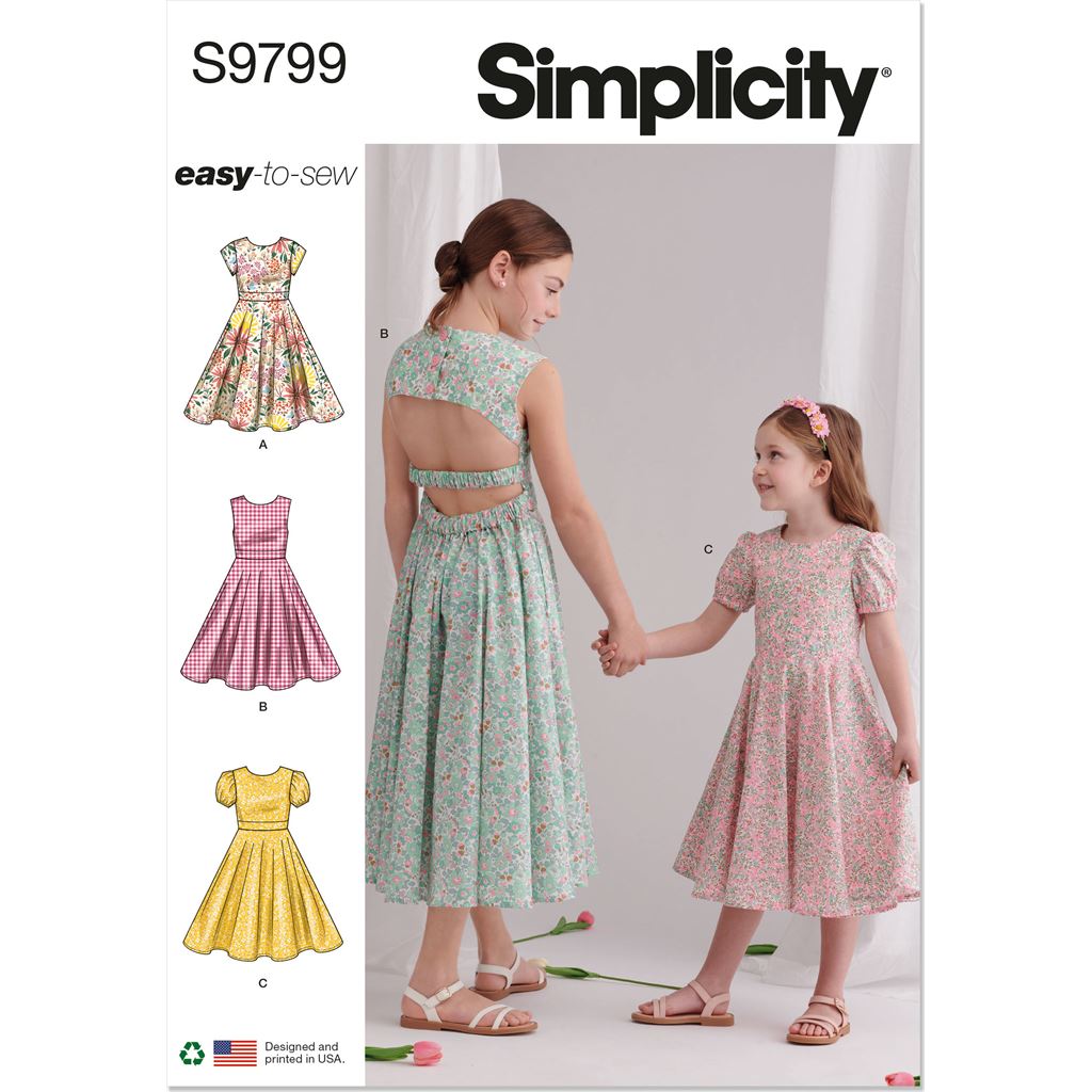 Simplicity Sewing Pattern S9799 Children's and Girls' Dresses 9799 ...