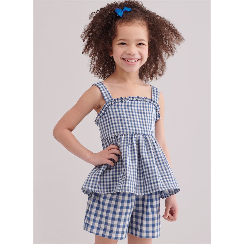 Simplicity Sewing Pattern S9800 Childrens Top Pants and Shorts 9800 Image 2 From Patternsandplains.com