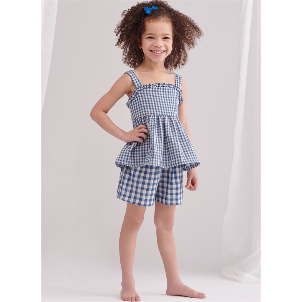 Simplicity Sewing Pattern S9800 Childrens Top Pants and Shorts 9800 Image 6 From Patternsandplains.com