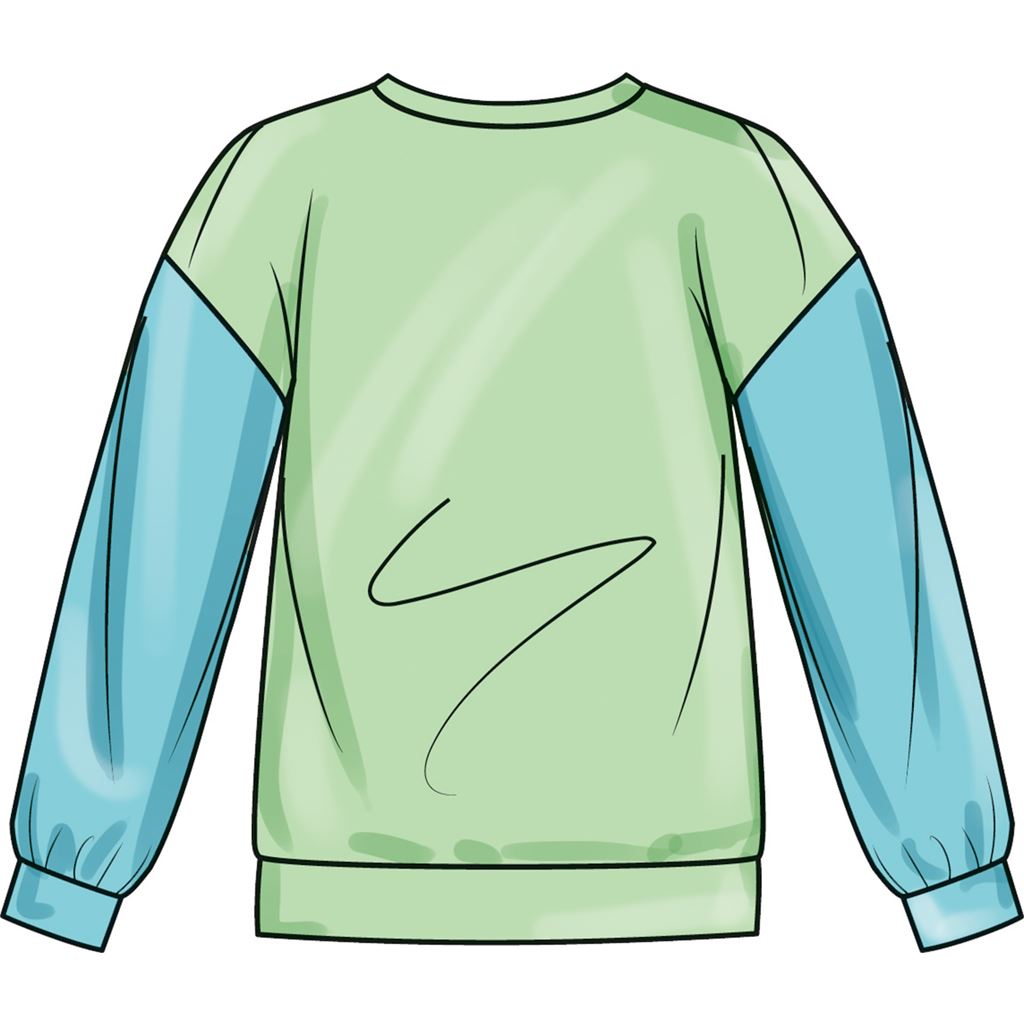 Simplicity Sewing Pattern S9801 Girls and Boys Sweatshirts and Shorts 9801 Image 3 From Patternsandplains.com