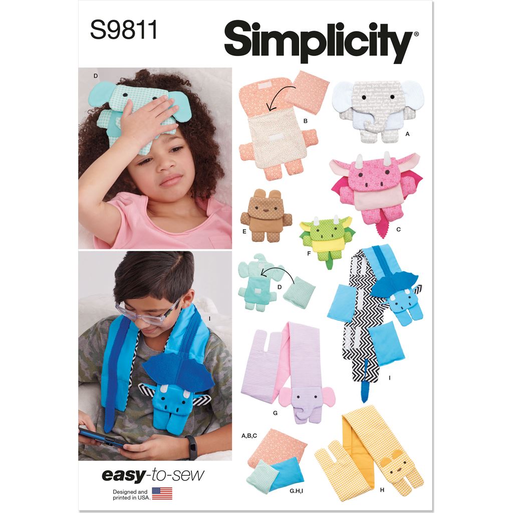 Simplicity Sewing Pattern S9811 Childrens Warm or Cool Packs and Covers 9811 Image 1 From Patternsandplains.com