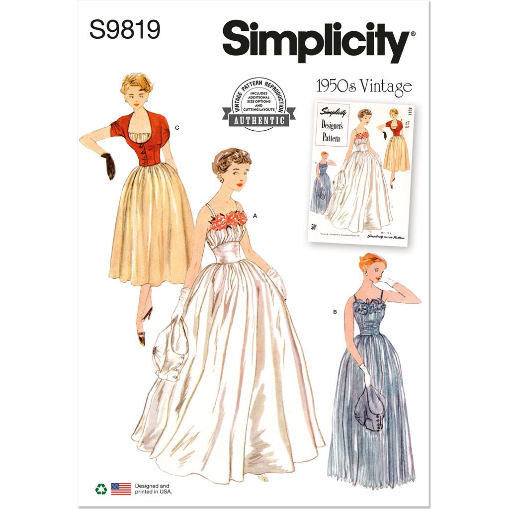 Simplicity Sewing Pattern S9819 Misses' Dresses and Jacket 9819 - Patterns and Plains Simplicity Sewing Pattern S9819 Misses' Dresses and Jacket 9819 - Patterns and Plains