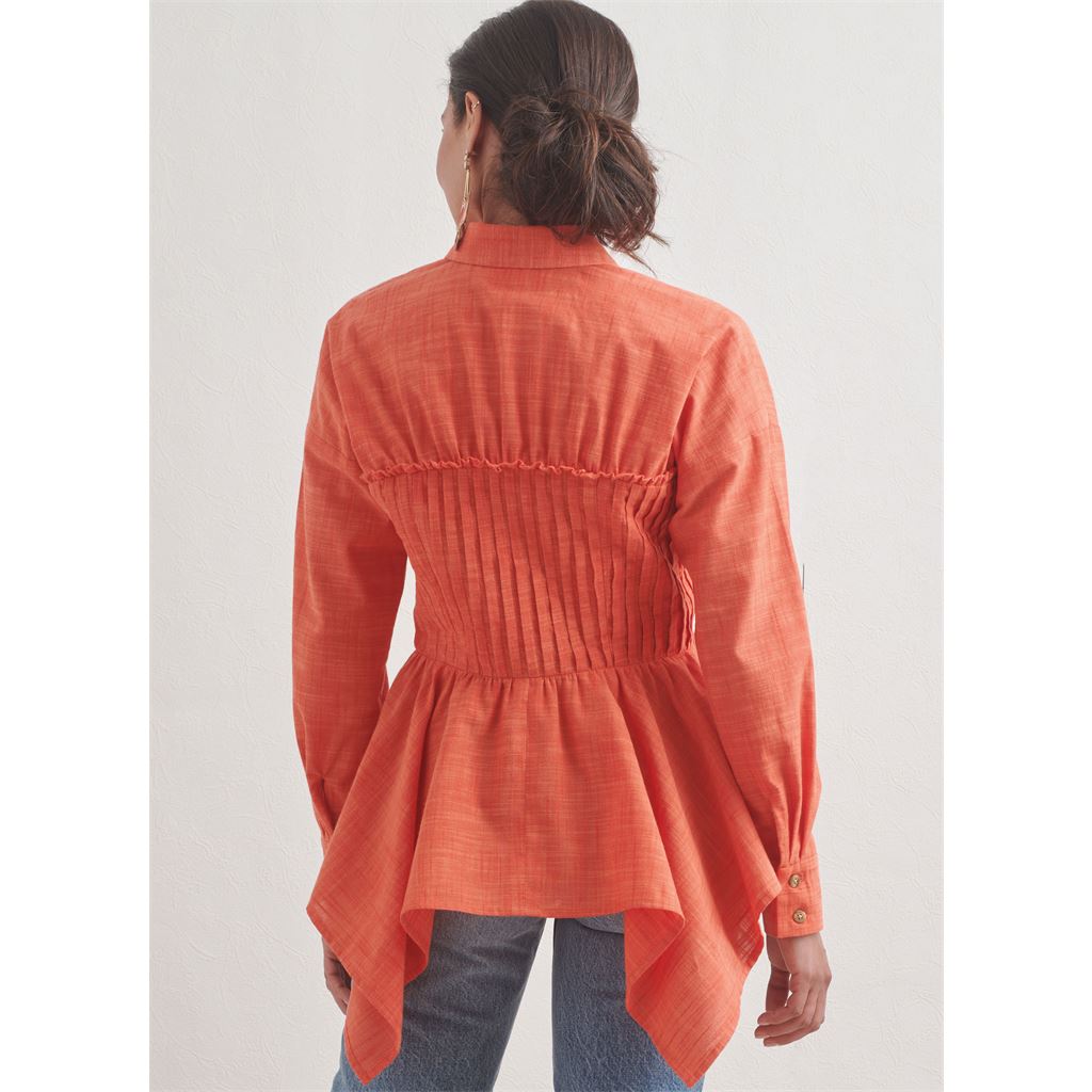 Pattern 9821 Simplicity Sewing Pattern S9821 Misses' Blouse with Collar, Sleeve and ...