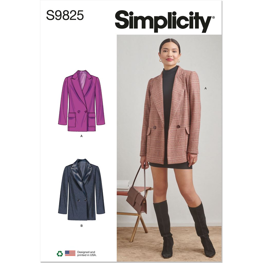 Simplicity Sewing Pattern S9825 Misses Jackets 9825 Image 1 From Patternsandplains.com